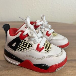 Jordan Toddler White Red & Black Basketball Sneakers